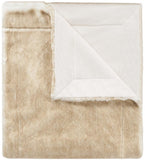 Safavieh Fox Throw Faux Fur 50" x 60" Light Brown Acrylic Plush Poly Suede THR702A-5060 889048033016