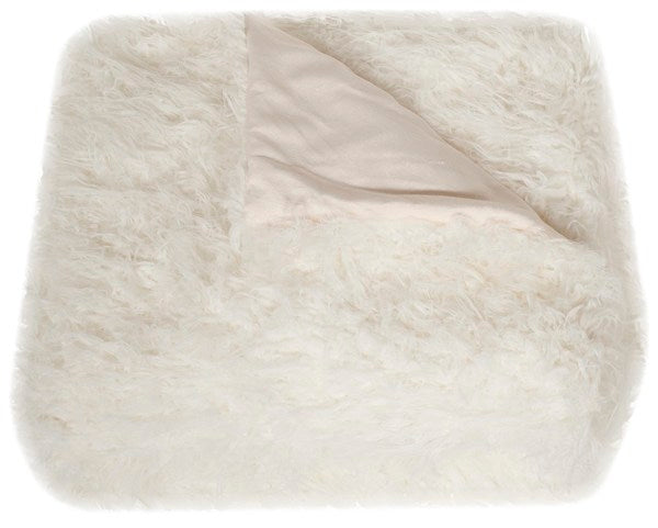 Safavieh Cuddle Throw Snow White Acrylic Plush THR704A-6072 889048546936