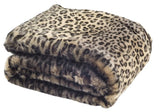 Faux Black Leopard Throw