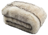Safavieh Throw Coco Tips Faux Fur 50" x 60" Taupe Acrylic Poly Suede THR728A-5060 889048238879