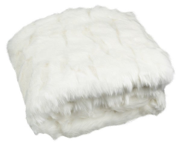 Safavieh Textured Throw Snow White 100% Acrylic THR731A-6072 889048547407