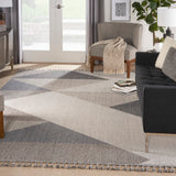 Nourison Elwood ELW04 Modern & Contemporary Machine Made Power-loomed Indoor only Area Rug Grey/Slate 7'10" x 10'6" 99446885470