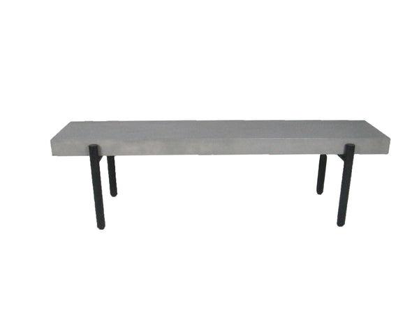 VIG Furniture Modrest Timlin - Modern Concrete & Metal Bench VGGRTIMLIN-GRY-BENCH
