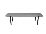VIG Furniture Modrest Timlin - Modern Concrete & Metal Bench VGGRTIMLIN-GRY-BENCH