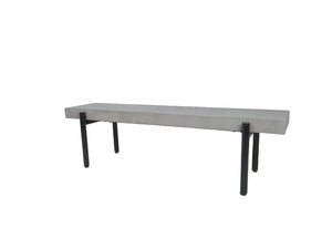 VIG Furniture Modrest Timlin - Modern Concrete & Metal Bench VGGRTIMLIN-GRY-BENCH