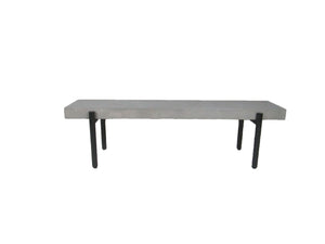 VIG Furniture Modrest Timlin - Modern Concrete & Metal Bench VGGRTIMLIN-GRY-BENCH