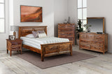 Porter Designs Sonora Solid Sheesham Wood Queen Natural Bed Brown 04-116-14-7730-KIT