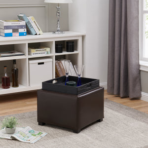 Cameron Square Leather Storage Ottoman - Stylish, Durable, and Versatile Storage Solution for Your Home