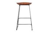 Porter Designs Neri Solid Acacia Wood 24" Modern Bar Stool Brown 07-192-10-18178B-1