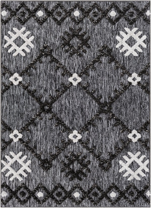 Toledo TLD-2304 Global Polypropylene Rug TLD2304-679 Light Gray, Medium Gray, Charcoal 100% Polypropylene 6'7" x 9'