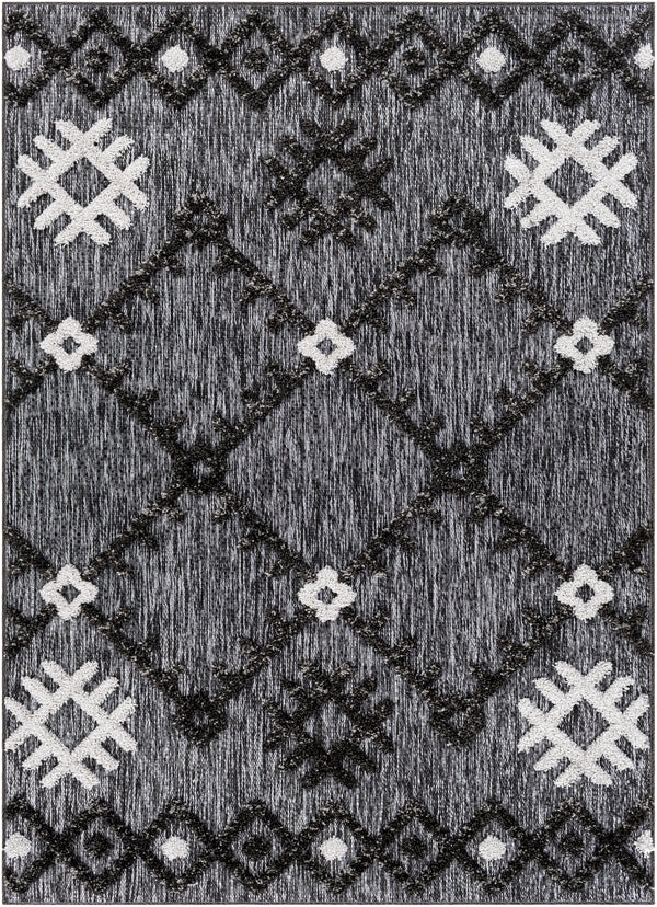 Toledo TLD-2304 Global Polypropylene Rug TLD2304-679 Light Gray, Medium Gray, Charcoal 100% Polypropylene 6'7" x 9'