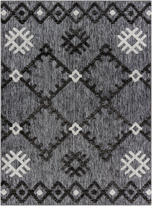 Toledo TLD-2304 Global Polypropylene Rug TLD2304-71010 Light Gray, Medium Gray, Charcoal 100% Polypropylene 7'10" x 10'