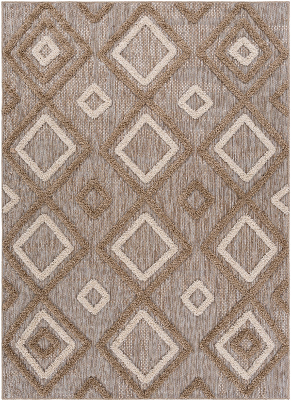 Toledo TLD-2305 Global Polypropylene Rug TLD2305-679 Khaki, Cream, Taupe 100% Polypropylene 6'7" x 9'