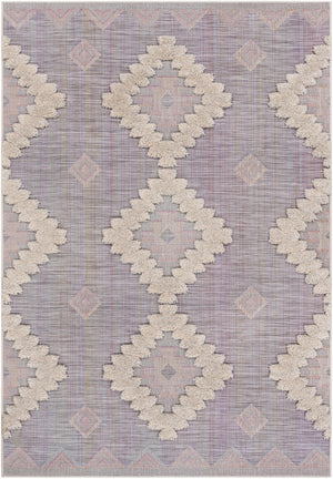 Toledo TLD-2309 Global Polypropylene Rug TLD2309-679 Cream, Light Gray, Bright Pink, Saffron 100% Polypropylene 6'7" x 9'