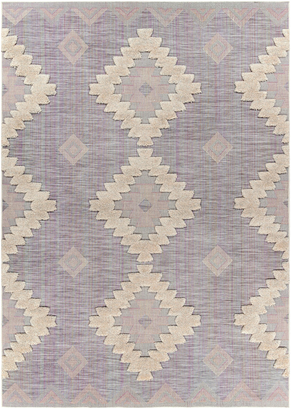 Toledo TLD-2309 Global Polypropylene Rug TLD2309-71010 Cream, Light Gray, Bright Pink, Saffron 100% Polypropylene 7'10" x 10'