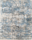 Talise TLE-1005 Modern Polyester Rug TLE1005-810 Pale Blue, Denim, Medium Gray, Light Gray, Cream 100% Polyester 8' x 10'