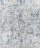 Talise TLE-1007 Modern Polyester Rug TLE1007-810 Denim, Medium Gray, Pale Blue, Cream 100% Polyester 8' x 10'