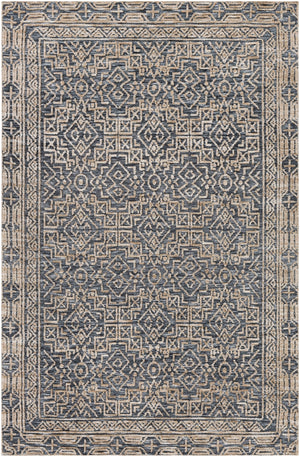 Talise TLE-1011 Traditional Polyester Rug TLE1011-810 Charcoal, Medium Gray, Beige, Cream 100% Polyester 8' x 10'