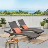 Salem Grey Wicker Lounge with Cover Noble House