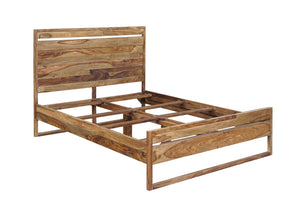 Porter Designs Urban Solid Sheesham Wood Queen Contemporary Bed Natural 04-117-14-1425-KIT