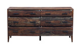 Porter Designs Fall River Solid Sheesham Wood Contemporary Dresser Gray 04-117-01-4478