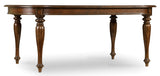 Hooker Furniture Leesburg Traditional-Formal Leg Table with Two 18'' Leaves in Rubberwood Solids and Mahogany Veneers 5381-75200