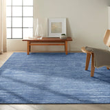 Nourison Calvin Klein Ck010 Linear LNR01 Casual Handmade Hand Tufted Indoor only Area Rug Blue 7'9" x 9'9" 99446880147