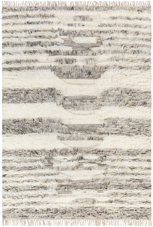 Tulum TMU-2300 Cottage NZ Wool Rug TMU2300-912 Light Gray, Cream, Dark Brown 100% NZ Wool 9' x 12'