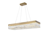 Bethel Gold LED Chandelier in Stainless Steel & Crystal