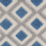 Nourison Aloha ALH26 Outdoor Machine Made Power-loomed Indoor/outdoor Area Rug Blue/Grey 9' x 12' 99446829924