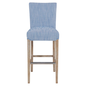 Milton Fabric Bar Stool - Upscale Comfort with Classic Parsons Style and Natural Wood Legs for Dining