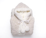 Mosaic Beige Hooded Snuggle