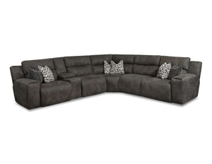 Southern Motion After Party 234-05P,46 WC,90P,55,80,06P Transitional  Power Headrest Sectional with USB Ports and Wireless Charging Console 234-05P,46 WC,90P,55,80,06P 158-14 301-13 302-13