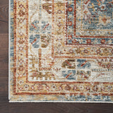 Nourison Petra PTR01 Persian Machine Made Power-loomed Indoor only Area Rug Blue 9'3" x 12'7" 99446026736