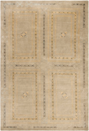 Thomas O'Brien Dufour Rug: Elegant Wool & Silk Classic with Medallions for Timeless Home Décor