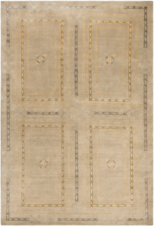 Thomas O'Brien Dufour Rug: Elegant Wool & Silk Classic with Medallions for Timeless Home Décor