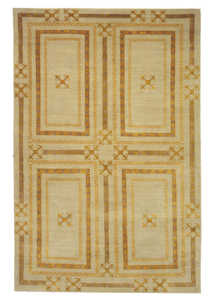 Thomas O'Brien Dufour Rug: Elegant Wool & Silk Classic with Medallions for Timeless Home Décor