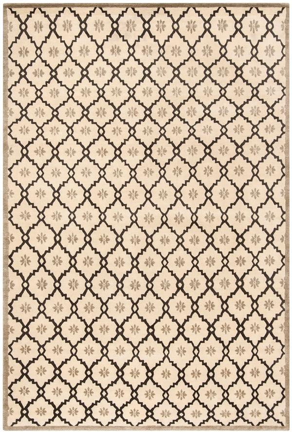 Thomas Hand Knotted Chippendale Rug – Luxurious Wool & Silk Blend with Classic Fretwork Design