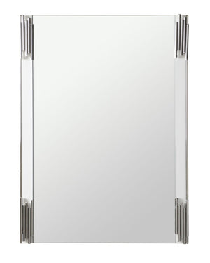 VIG Furniture Modrest Token - Modern White & Stainless Steel Mirror VGVCJ815-WHT-MIR