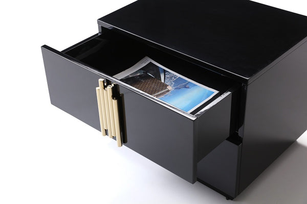 VIG Furniture Modrest Token - Modern Black + Gold Bed + Nightstands VGVCBD815-BLK-BED-2NS-SET