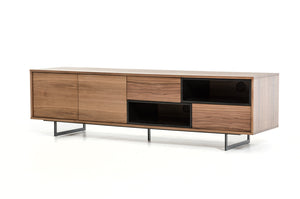 VIG Furniture Modrest Torlonia Modern Walnut & Black TV Stand VGBBMF1311A