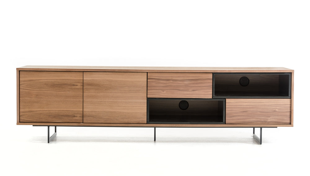 VIG Furniture Modrest Torlonia Modern Walnut & Black TV Stand VGBBMF1311A