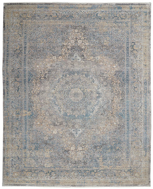 Nourison Starry Nights STN06 Farmhouse & Country Machine Made Loom-woven Indoor Area Rug Cream Blue 9'10" x 12'6" 99446737700