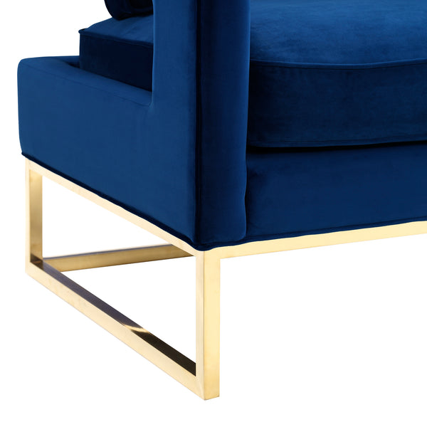 Avery Navy Velvet Chair