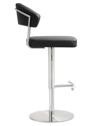 Cosmo Black Stainless Steel Barstool