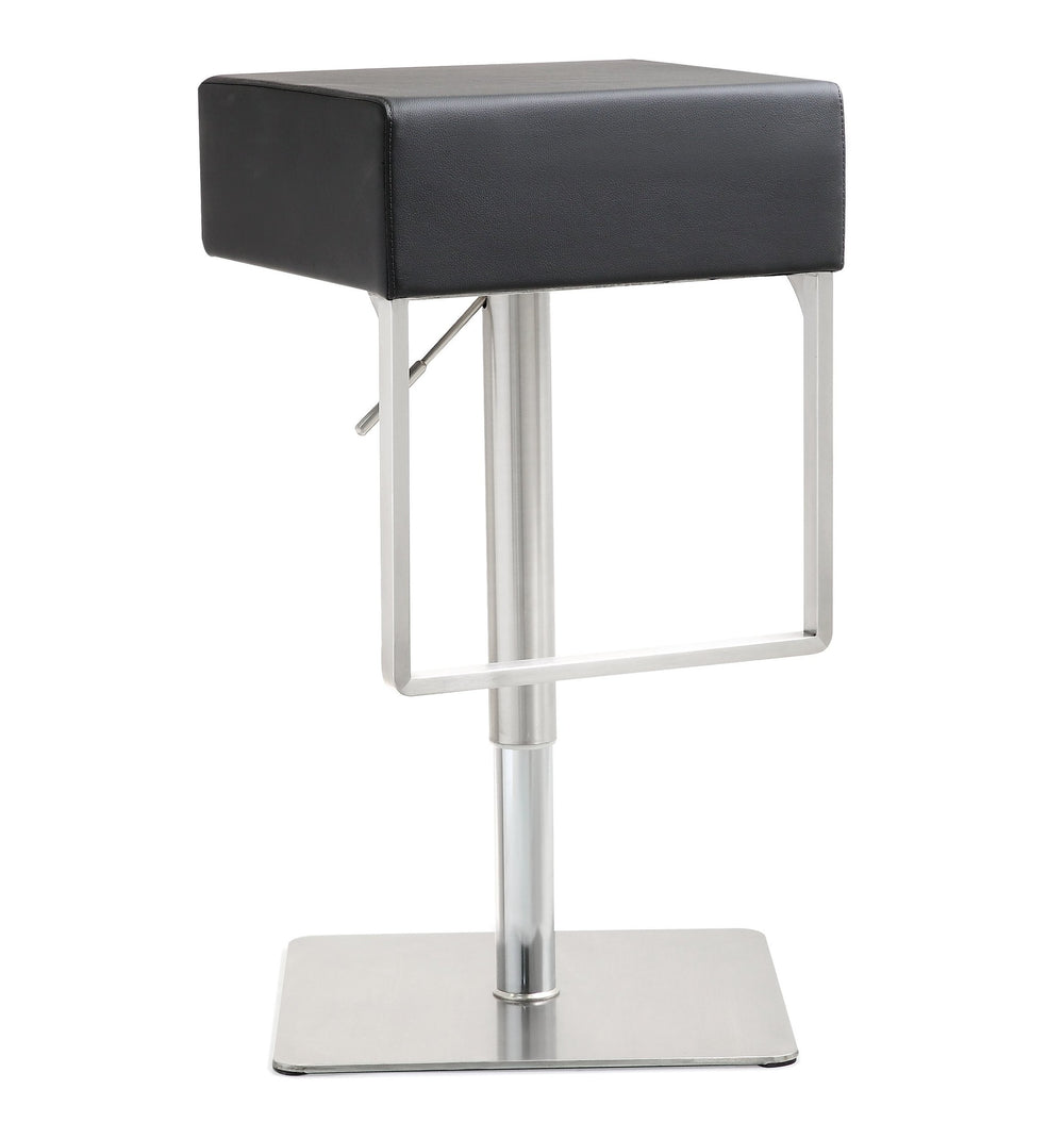 Seville Black Stainless Adjustable Barstool