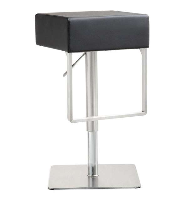 Seville Black Stainless Adjustable Barstool