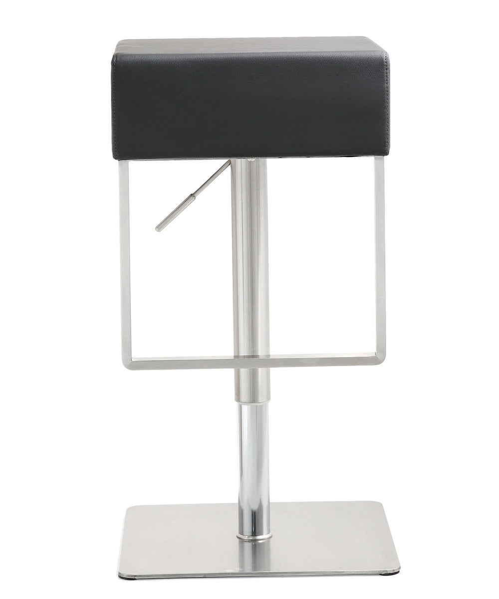 Seville Black Stainless Adjustable Barstool