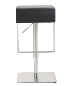Seville Black Stainless Adjustable Barstool