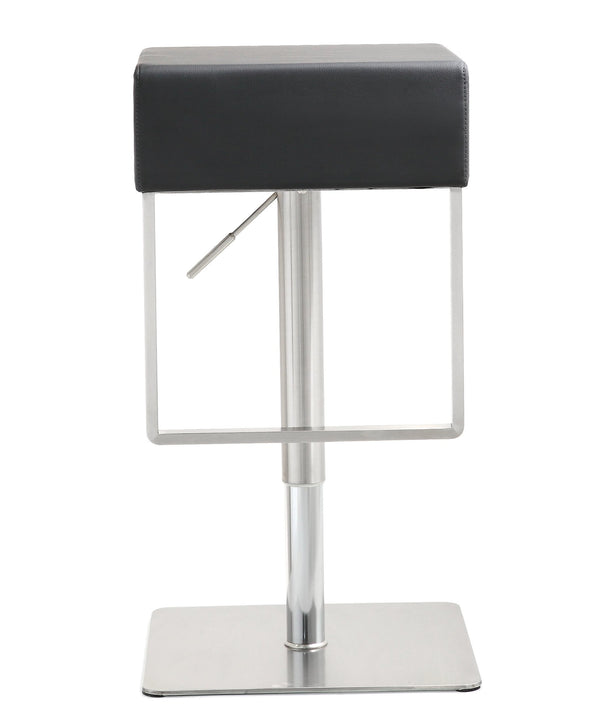 Seville Black Stainless Adjustable Barstool